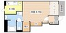 仮称）守山市播磨田町新築アパート 1Kの間取り