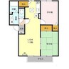 清峯荘 2LDKの間取り