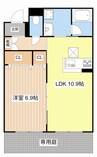 ユニヴェール 1LDKの間取り