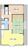 サンリバージュ 2LDKの間取り