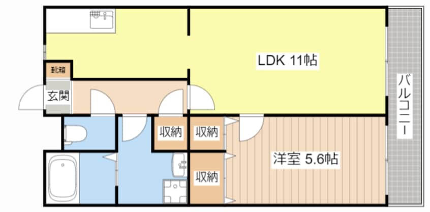 間取図 ベルヴィ栗東