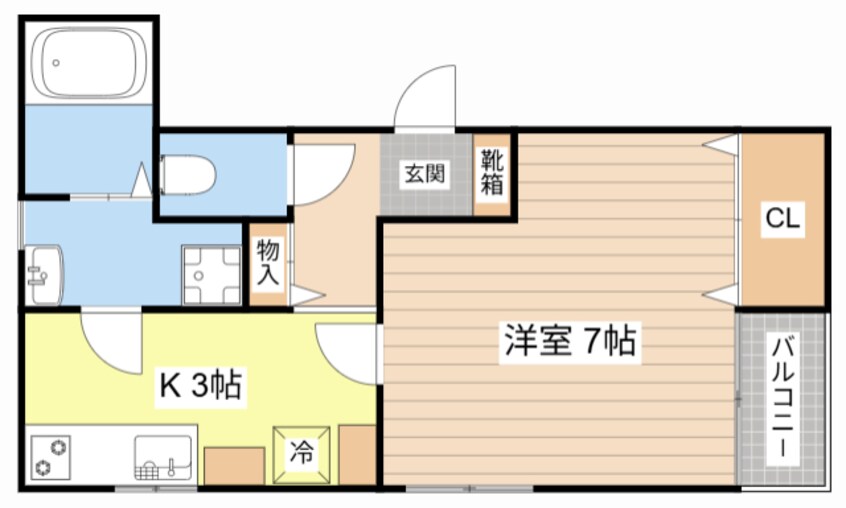 間取図 街角のクールブラン