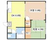 カルフールOMORI　A棟 2DKの間取り