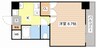 ミラージュ大津京 1Kの間取り