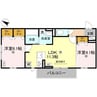 BRANSIA鷹飼町北 2LDKの間取り