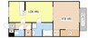 メゾンＤＥＮ 1LDKの間取り