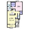 ヴィル　クラージュⅢ 1LDKの間取り