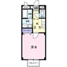 ヴィル　クラージュ 1Kの間取り
