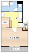 ASTY妙法寺 1Kの間取り