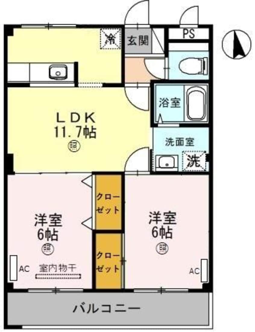 間取図 アメニティーハイツⅠ　Ⅰ