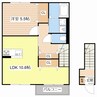 シュートラブCOCO 1LDKの間取り