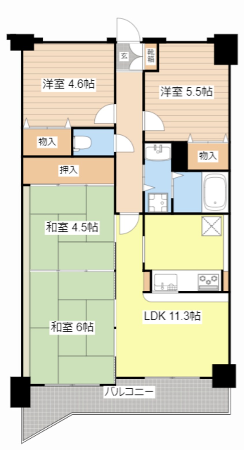 間取図 コスモ守山１番館