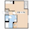 シャトレー参番館 1Rの間取り