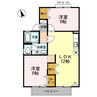 サニーフィールドⅡ 2LDKの間取り