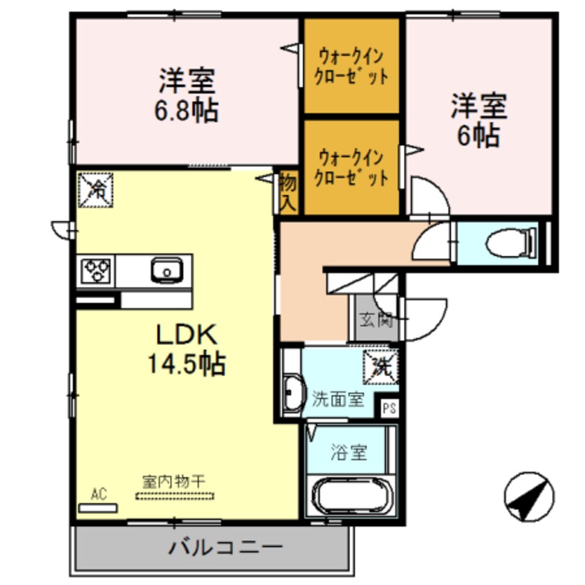 間取図 Belle fleur (ベルフルール）