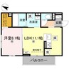 BRANSIA出町（ブランシア） 1LDKの間取り
