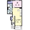 クレール聖徳Ａ 1LDKの間取り