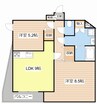 クイーンパレス 2DKの間取り