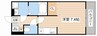 エクセル田中 W 1Rの間取り