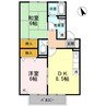 ヴェーデル　Ⅰ 2DKの間取り