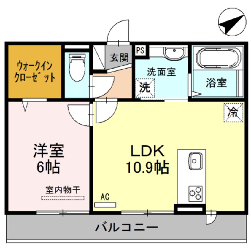 間取図 シャーロット水口　A