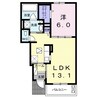 Ｌａ　Ｃａｓａ　ＭｉｙａｂｉＢ 1LDKの間取り