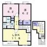リトルグリーブ 2LDKの間取り