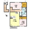 コンフォルタ　B棟 2LDKの間取り