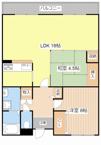 間取図 ハイツ・ラ・クレール