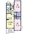 サニーヒル 2LDKの間取り