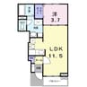 ノール・アンソレイエ・ＳＳＳ 1LDKの間取り