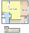 AS+ヘリオドール 1LDKの間取り