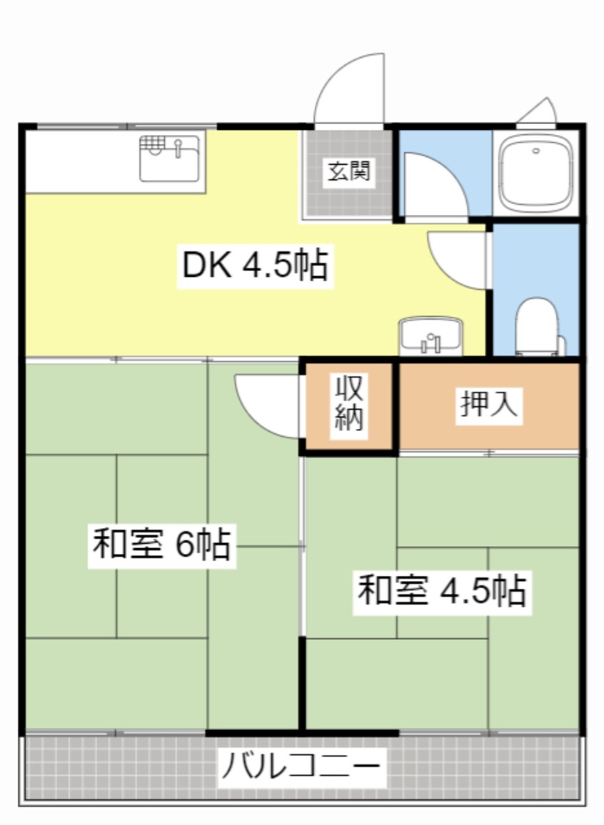 間取図 ハイツ勝部