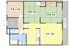 サンロイヤルかもがわ 3LDKの間取り