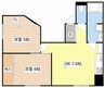 利休館 2DKの間取り