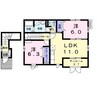 煌（きらめき） 2LDKの間取り