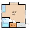 コーポ英 1Rの間取り