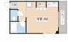 シャトーレ司 1Rの間取り