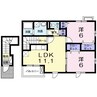 ビューティー・オアシス　Ⅱ 2LDKの間取り