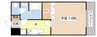 ＭＵＬＢＥＲＲＹ　ＨＯＵＳＥ（マルベリーハウス） 1Kの間取り