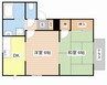 リバティハイツ 2DKの間取り