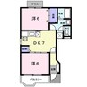サニーヴィラ貮番館 2DKの間取り