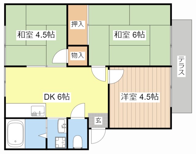 間取り図 宇根田ハイツ