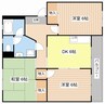 サンブルグ山田 3DKの間取り