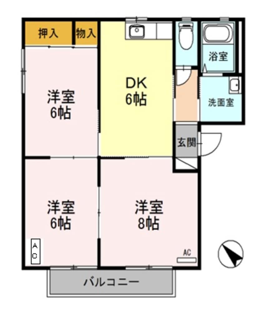 間取図 バリュージュ寿　B