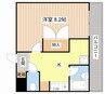 エスパシオ 1Kの間取り