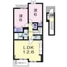 ブリリアント高宮 2LDKの間取り