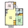 パークサイドＩＦ 2LDKの間取り
