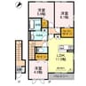 プランドール清草 3LDKの間取り
