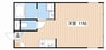 ラフェスタ彦根Ⅲ 1Rの間取り